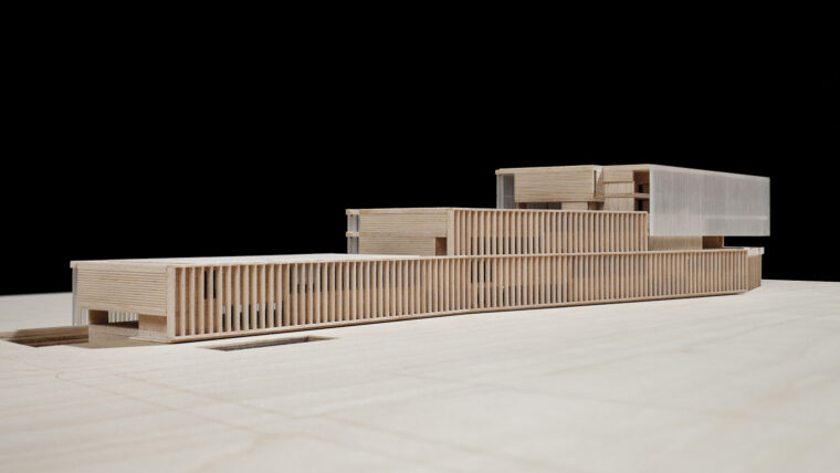 Biblioteca Pública de l'Estat, estació de França, maqueta