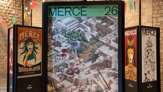 Cartells de la Mercè a l'exposició 'Moltes Mercès', al Museu Frederic Marès