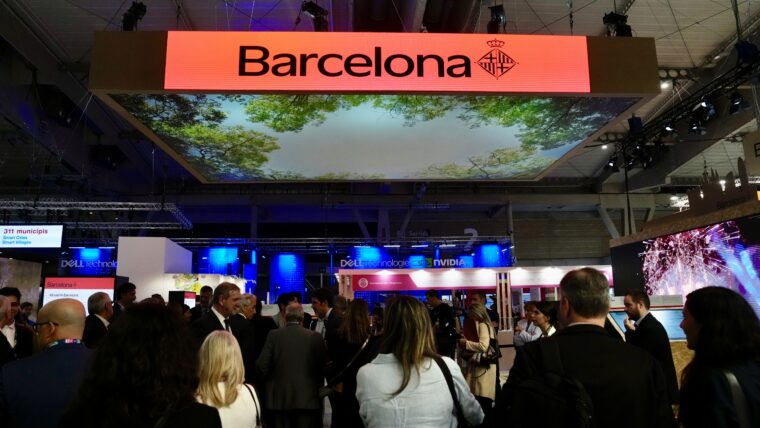 Estand de l'Ajuntament de Barcelona a la Smart City Expo World Congress.