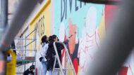 feminisme, dones, mural, La Model, Eixample, il·lustració, Femiñetas