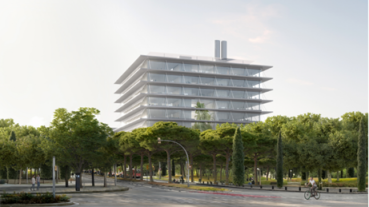 Imatge del futur edifici del PRBB-Ciutadella