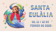 Cartell de les Festes de Santa Eulàlia 2023. Dies 10, 11 i 12 de febrer.