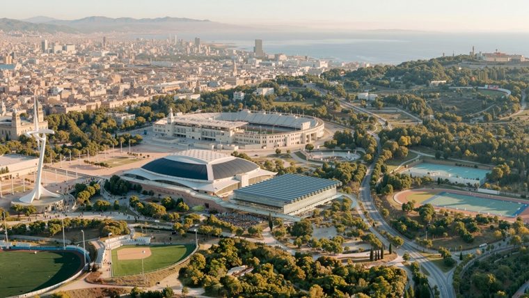 Simulació virtual del nou Sant Jordi Club - visió aèria
